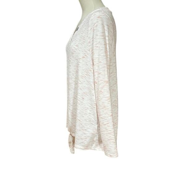 Lane Bryant Tie-Front Hacci Top‎ Button Detail Pink 14/16 - Picture 5 of 9